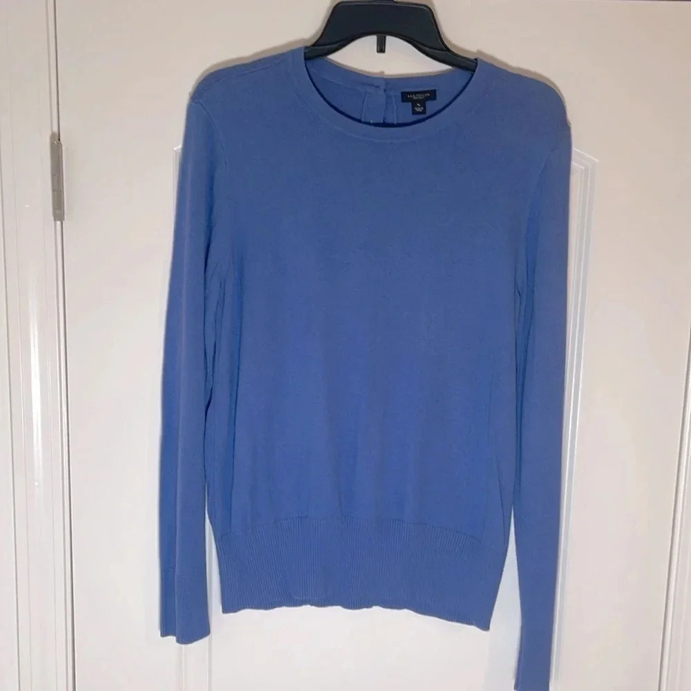 Ann Taylor Factory Blue Crewneck Sweater - Size XL